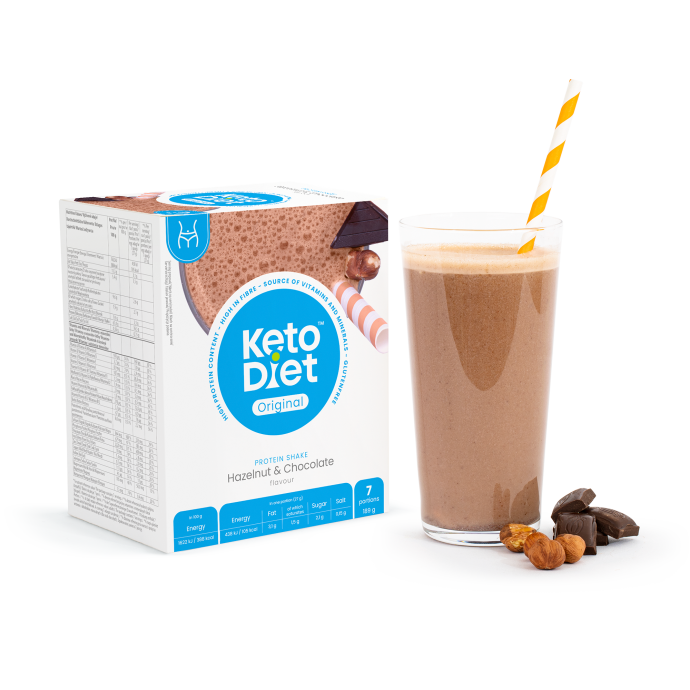 Proteínový nápoj – príchuť lieskový oriešok a čokoláda (7 porcií)